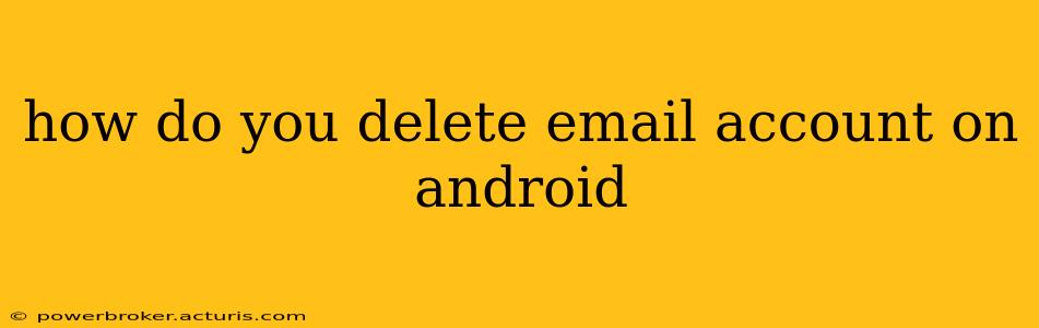 how do you delete email account on android