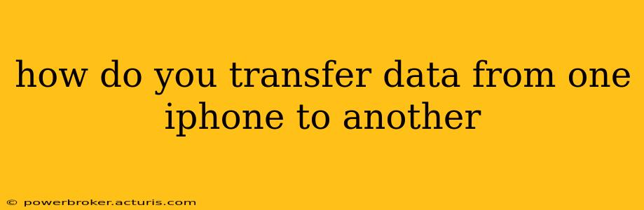 how do you transfer data from one iphone to another