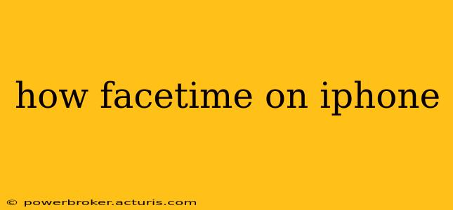 how facetime on iphone