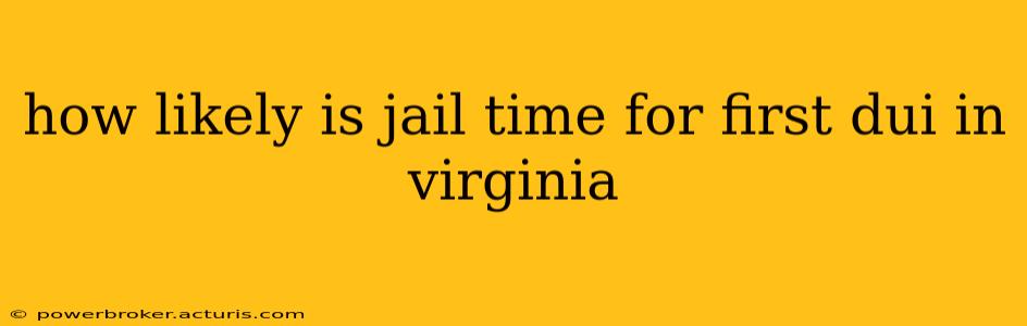how likely is jail time for first dui in virginia
