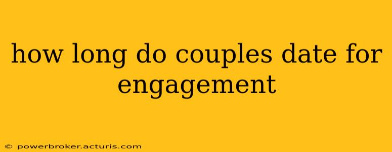 how long do couples date for engagement