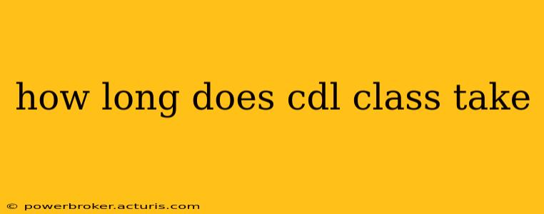 how long does cdl class take