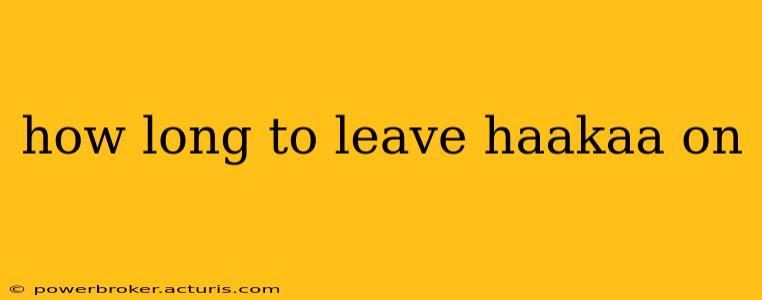 how long to leave haakaa on