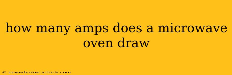 how many amps does a microwave oven draw