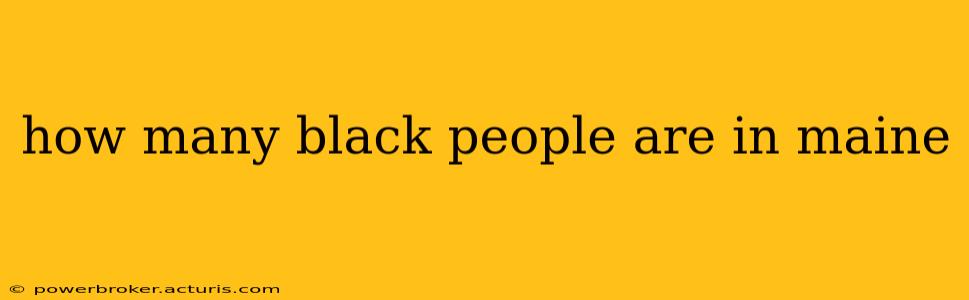 how many black people are in maine