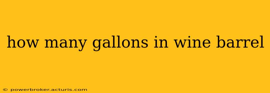 how many gallons in wine barrel