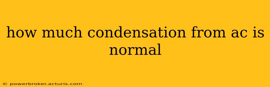 how much condensation from ac is normal