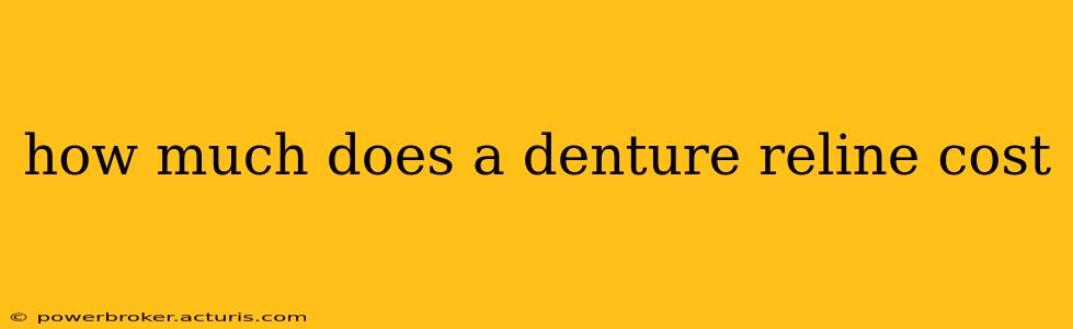 how much does a denture reline cost