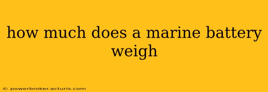 how much does a marine battery weigh