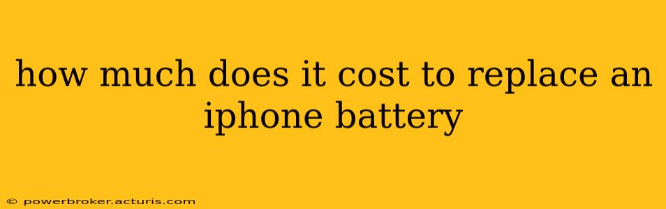 how much does it cost to replace an iphone battery