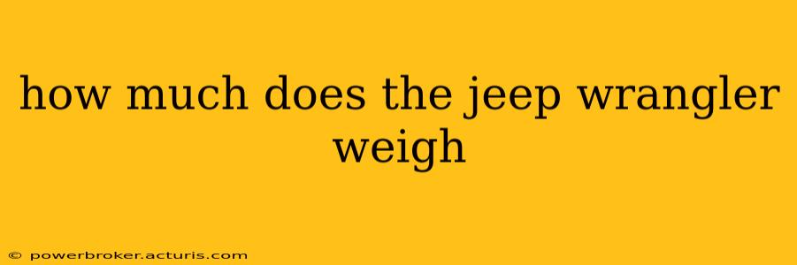 how much does the jeep wrangler weigh