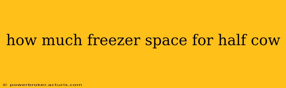 how much freezer space for half cow