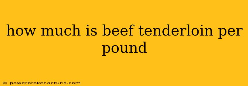 how much is beef tenderloin per pound