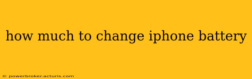 how much to change iphone battery