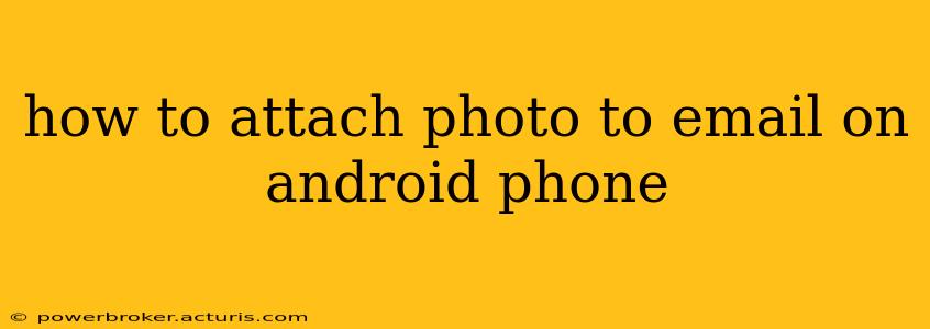 how to attach photo to email on android phone