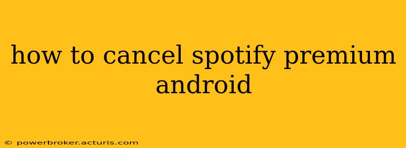 how to cancel spotify premium android