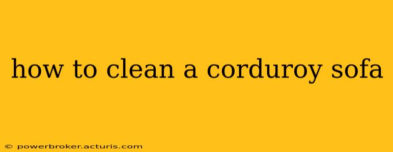 how to clean a corduroy sofa
