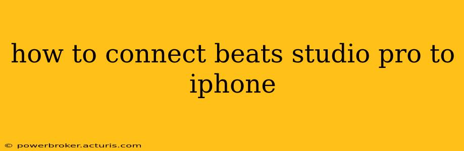 how to connect beats studio pro to iphone