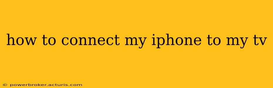 how to connect my iphone to my tv