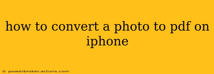 how to convert a photo to pdf on iphone