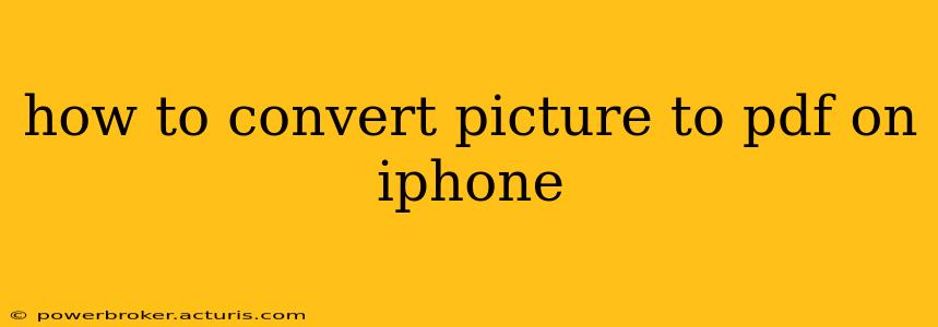 how to convert picture to pdf on iphone