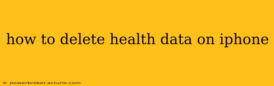 how to delete health data on iphone