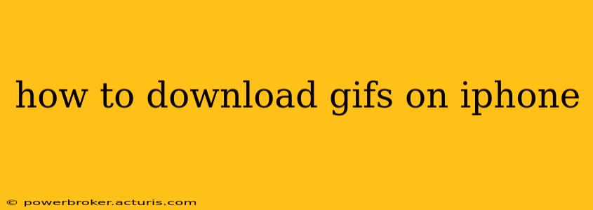 how to download gifs on iphone
