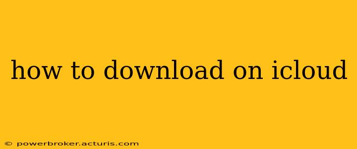 how to download on icloud