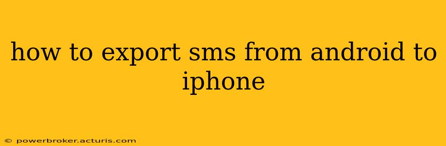 how to export sms from android to iphone