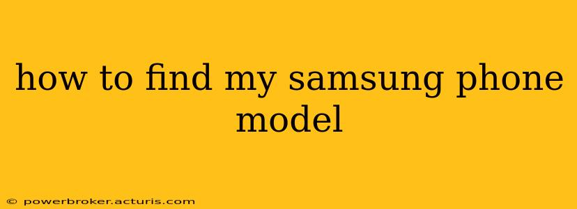 how to find my samsung phone model