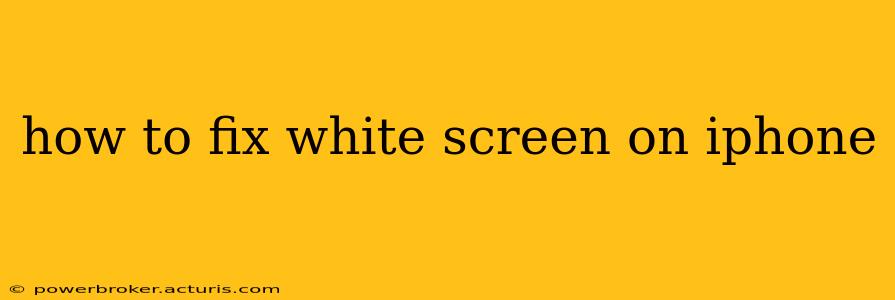 how to fix white screen on iphone