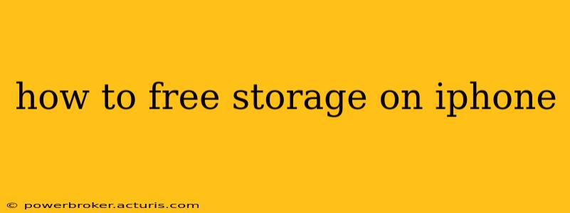 how to free storage on iphone