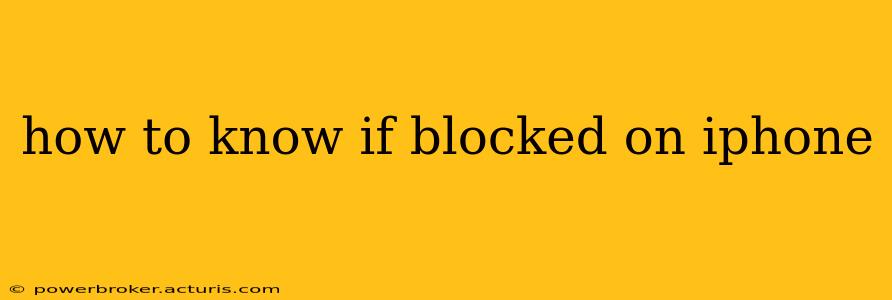 how to know if blocked on iphone