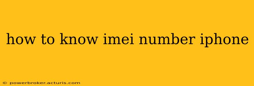 how to know imei number iphone