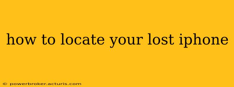 how to locate your lost iphone
