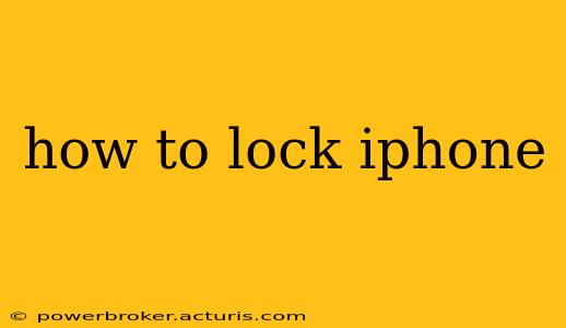 how to lock iphone