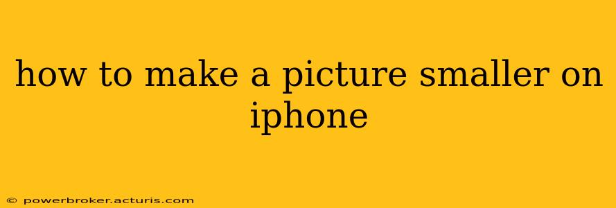 how to make a picture smaller on iphone
