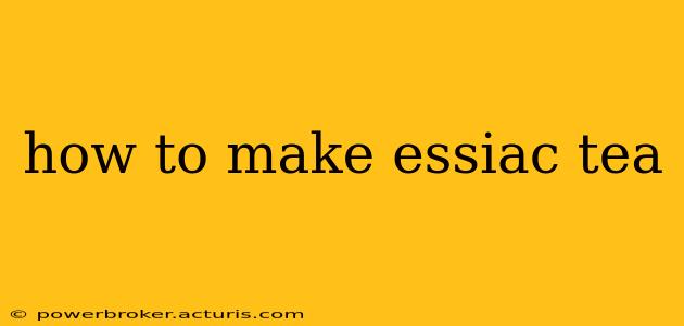 how to make essiac tea