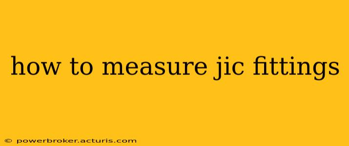 how to measure jic fittings
