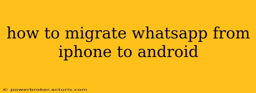 how to migrate whatsapp from iphone to android
