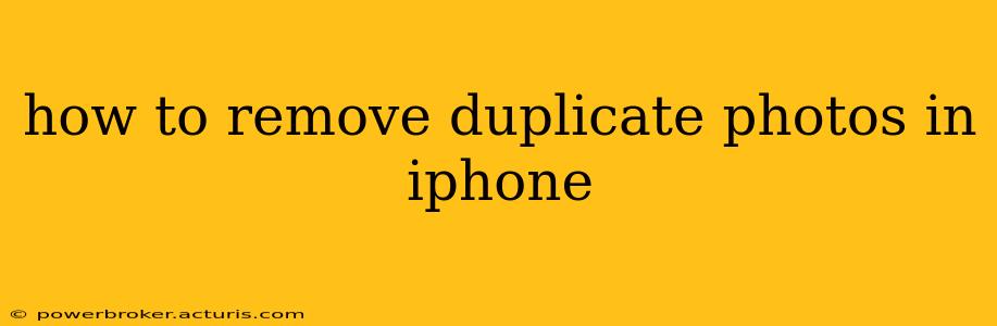 how to remove duplicate photos in iphone