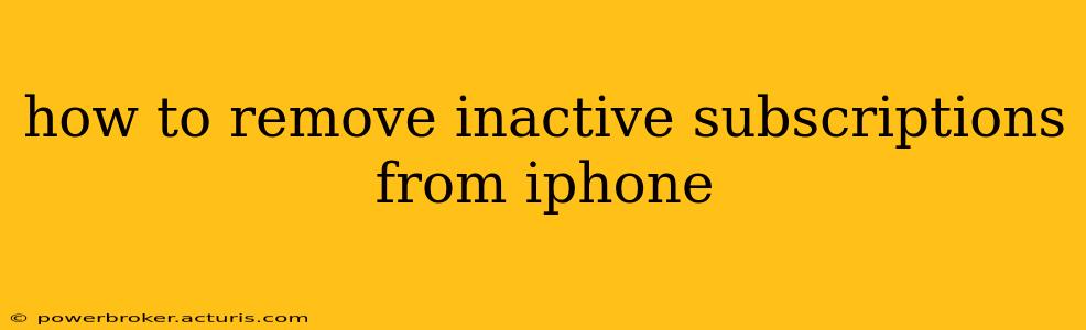 how to remove inactive subscriptions from iphone