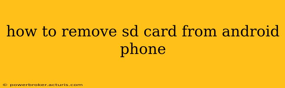 how to remove sd card from android phone