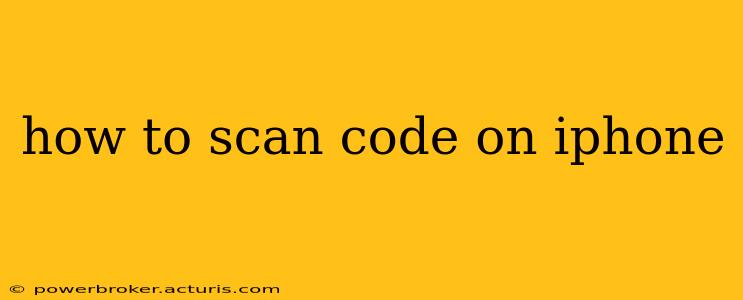 how to scan code on iphone