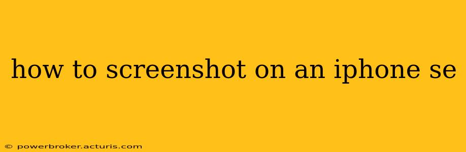 how to screenshot on an iphone se
