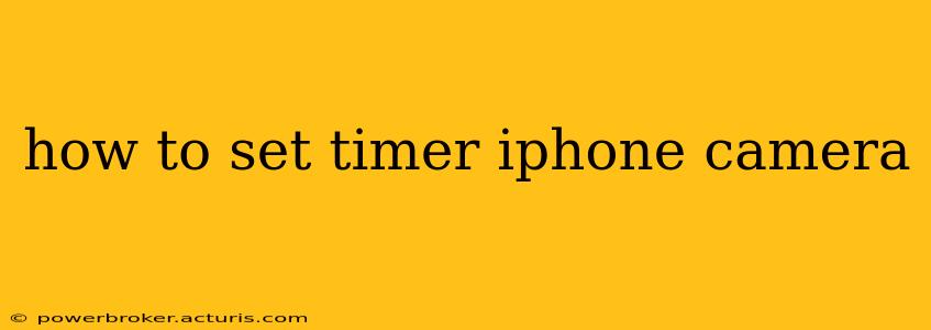 how to set timer iphone camera