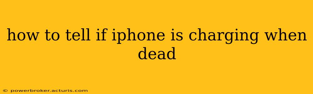 how to tell if iphone is charging when dead