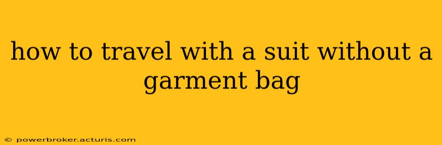 how to travel with a suit without a garment bag