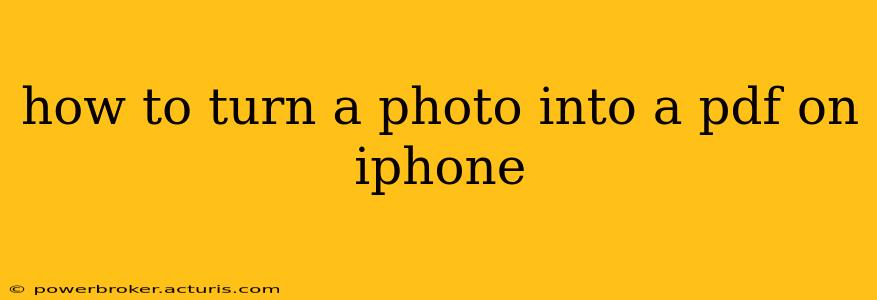 how to turn a photo into a pdf on iphone