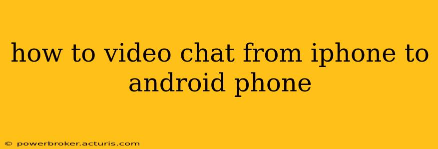 how to video chat from iphone to android phone